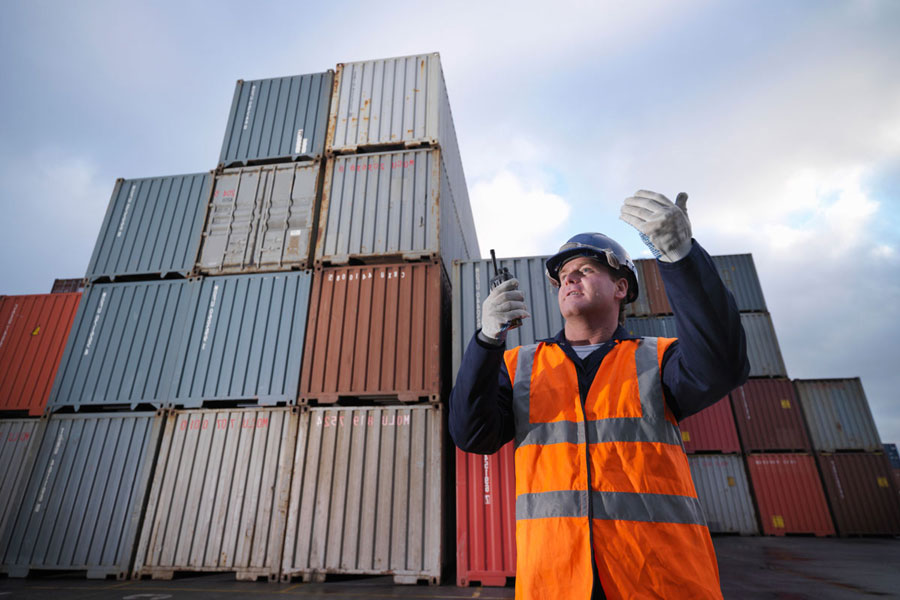 Image of port worker